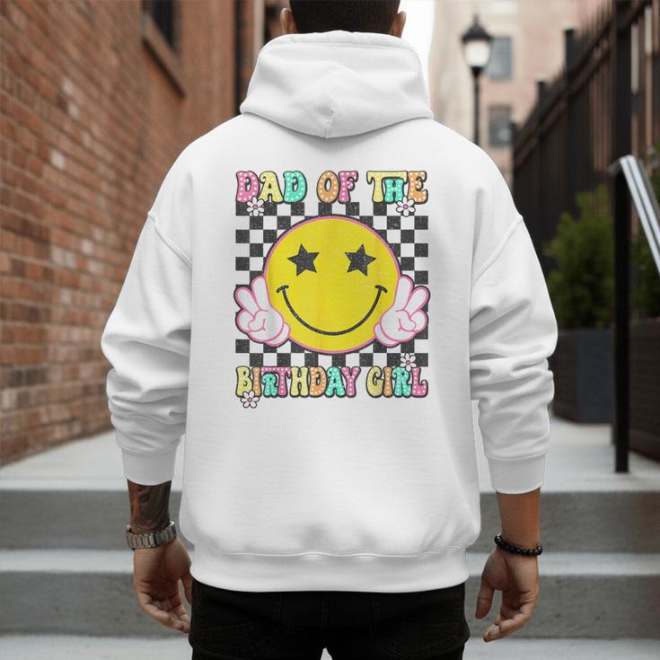 Dad Of The Birthday Girl Retro Family Matching Party Bday Men's Hoodie Back Print