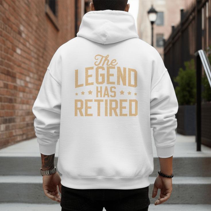 Dad Grandpa Retirement The Legend Has Retired 2026 Men Men's Hoodie Back Print Dad Grandpa Retirement The Legend Has Retired 2026 Men Men's Hoodie Back Print