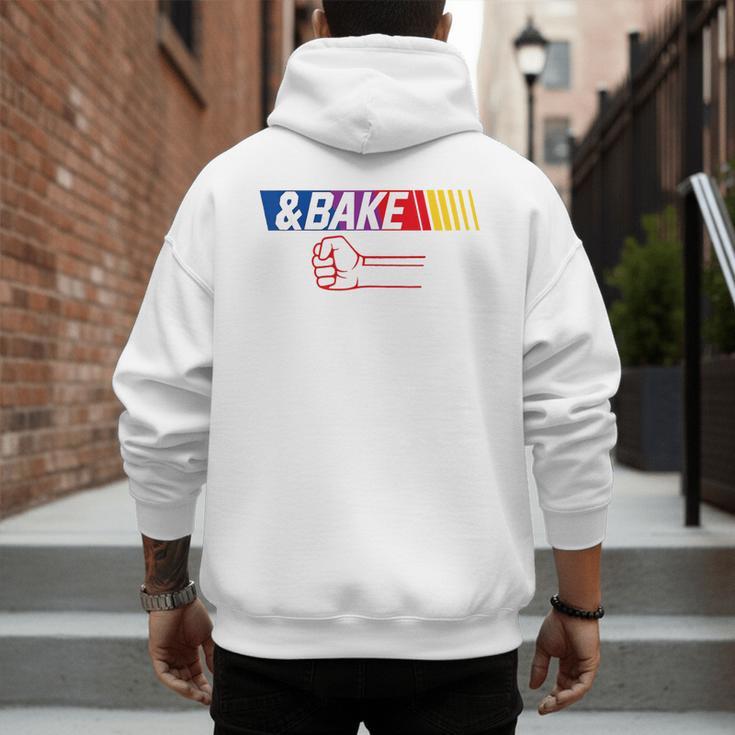Dad Kid Matching Shake And Bake Bake Men's Hoodie Back Print