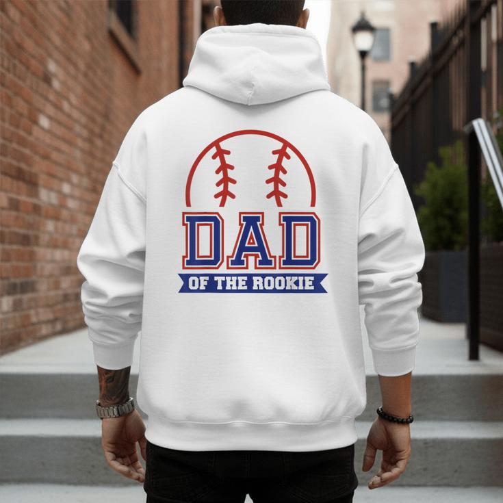 Dad Of Rookie 1st Birthday Baseball Theme Matching Party Men's Hoodie Back Print Dad Of Rookie 1st Birthday Baseball Theme Matching Party Men's Hoodie Back Print