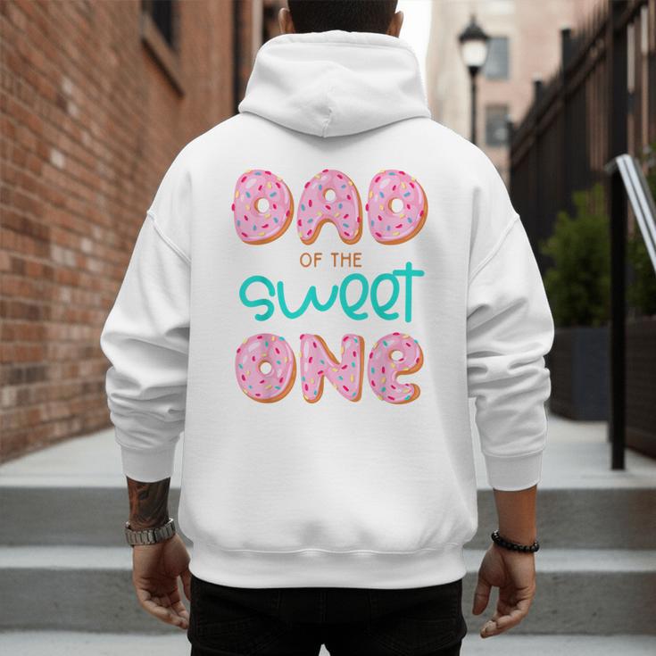 Dad Sweet One 1st First Birthday Matching Family Donut Men's Hoodie Back Print