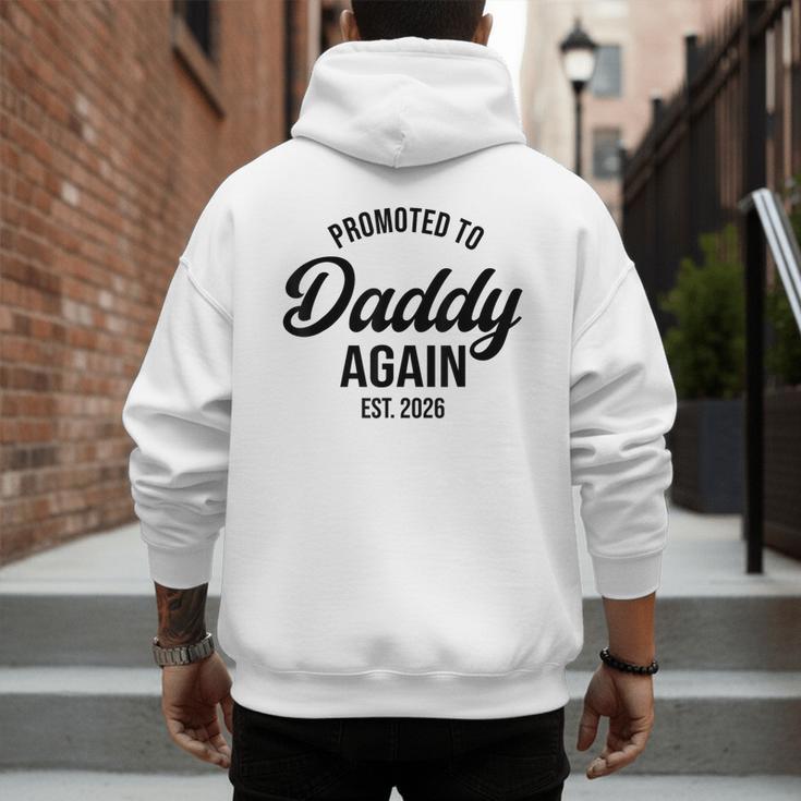 Daddy Again 2026 Promoted To Daddy Again 2026 Dad Again Men's Hoodie Back Print Daddy Again 2026 Promoted To Daddy Again 2026 Dad Again Men's Hoodie Back Print
