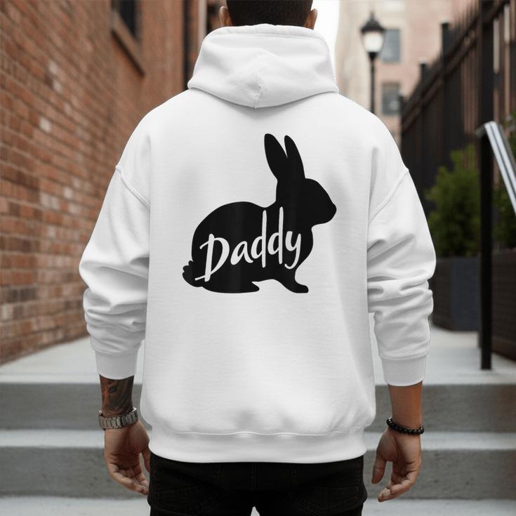 Daddy Bunny Rabbit Father Dad Easter Men's Hoodie Back Print