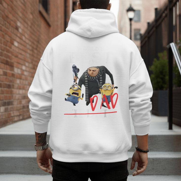 Despicable Me Minions Father's Day World's Best Dad Villain Men's Hoodie Back Print Despicable Me Minions Father's Day World's Best Dad Villain Men's Hoodie Back Print