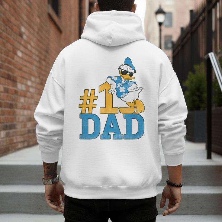 Disney Donald Duck Number One Dad Sunglasses Father's Day Men's Hoodie Back Print