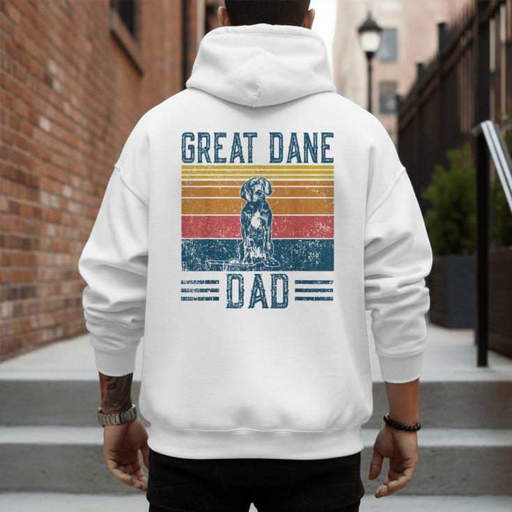 Dog Dad Vintage Great Dane Dad Men Women Kids Men's Hoodie Back Print