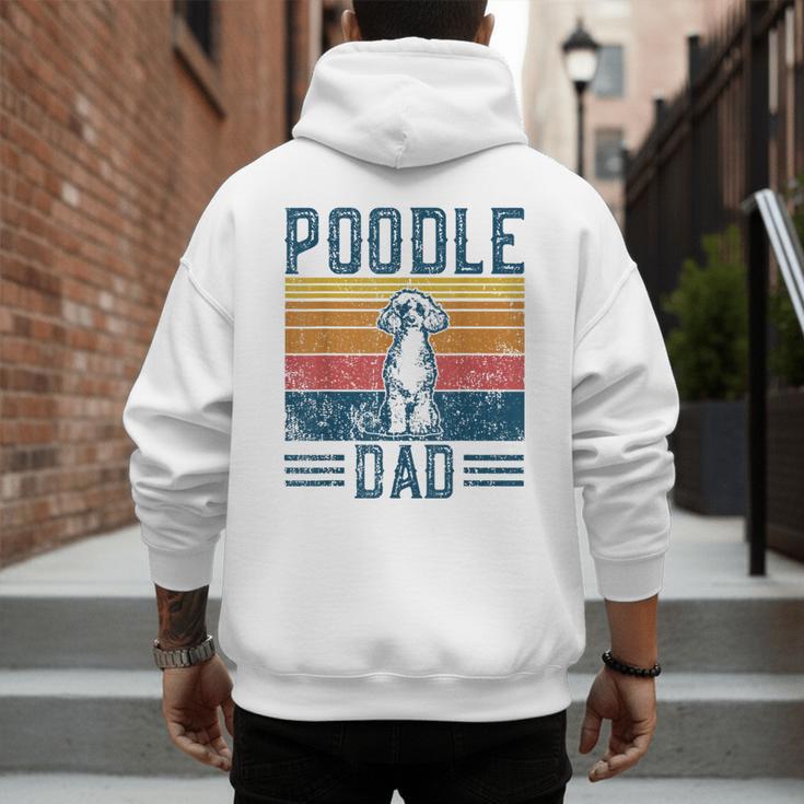 Dog Dad Vintage Poodle Dad Men's Hoodie Back Print