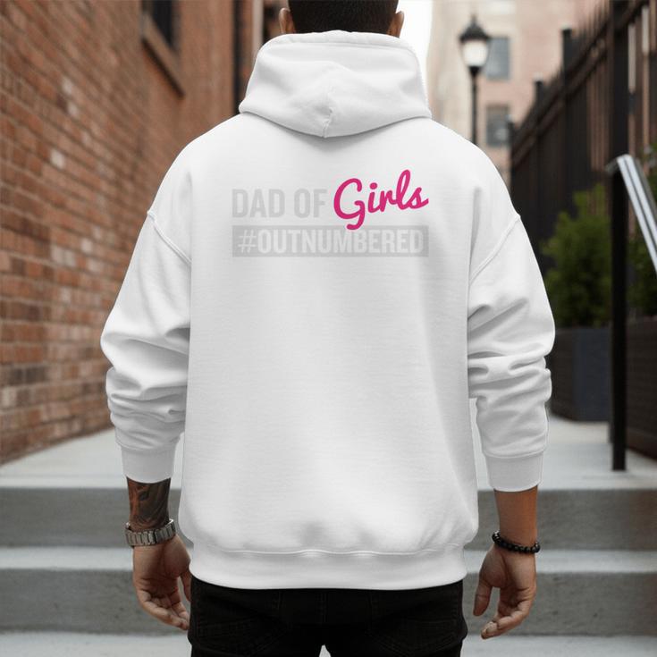Father's Day Dad From Girl Outnumbered Men's Hoodie Back Print