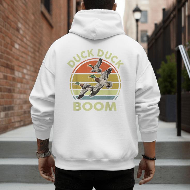 Hunting-Shirt Duck Boom Hunter Dad Grandpa Men Men's Hoodie Back Print