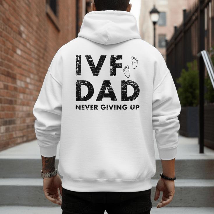 IVF Dad Retrieval Day Infertility Transfer Father Men's Hoodie Back Print