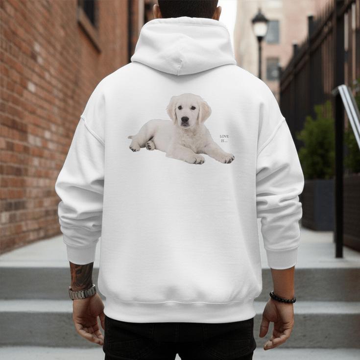 Labrador Retriever Shirt Yellow Love Lab Mom Dog Dad Men's Hoodie Back Print