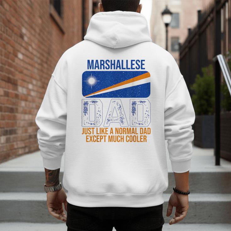 Marshallese Dad Marshall Islands Flag For Father's Day Men's Hoodie Back Print