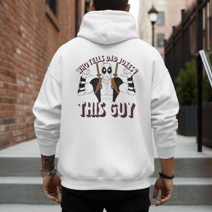 Marvel Deadpool Father's Day Who Tells Dad Jokes This Guy Men's Hoodie Back Print Marvel Deadpool Father's Day Who Tells Dad Jokes This Guy Men's Hoodie Back Print