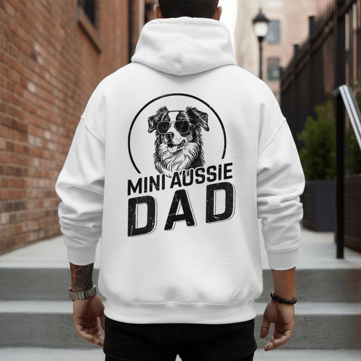 Mini Aussie Dad Dog Owner For Men Dad Christmas Men's Hoodie Back Print