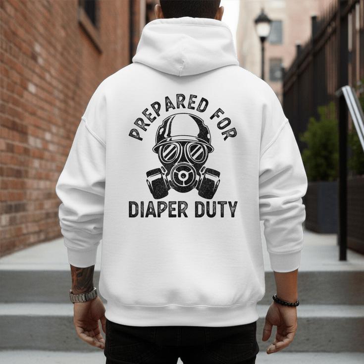 New Dad Prepared For Diaper Duty Men's Hoodie Back Print