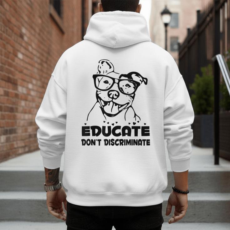 Pit Bull LoverShirt Pitbull Mom Rescue Dog Dad Puppy Men's Hoodie Back Print