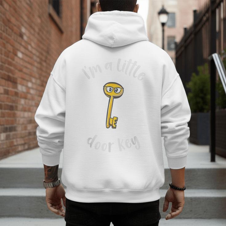 Pun Tshirt I'm A Little Door Key Bad Pun Dad Jokes Men's Hoodie Back Print