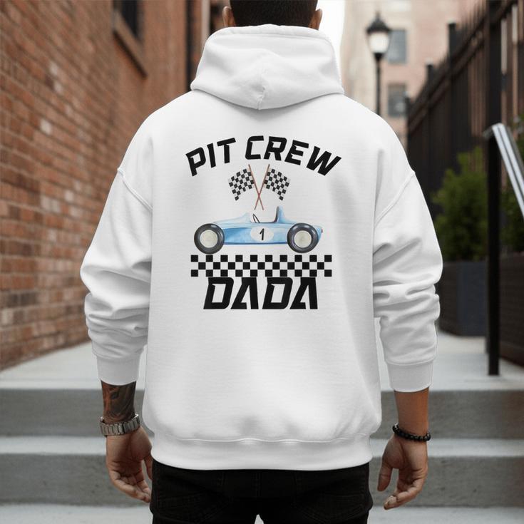 Race Car Racing Family Dada Pit Crew Birthday Party Men's Hoodie Back Print