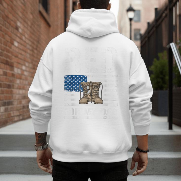 RED Friday For My Dad Military Veteran Deployed Men's Hoodie Back Print RED Friday For My Dad Military Veteran Deployed Men's Hoodie Back Print