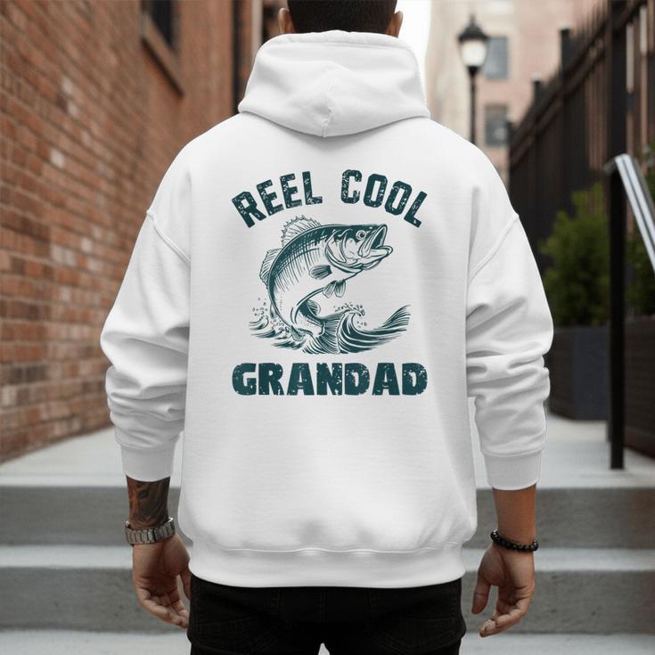 Reel Cool Grandad Fishing Grandpa Vintage Style Men's Hoodie Back Print Reel Cool Grandad Fishing Grandpa Vintage Style Men's Hoodie Back Print