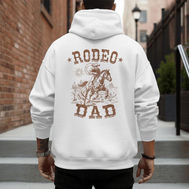 Rodeo Dad Western Cowboy Daddy Family Matching Father's Day Men's Hoodie Back Print