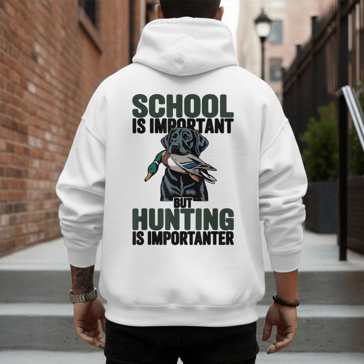 School Important But Hunting Is Importanter Dad Men's Hoodie Back Print