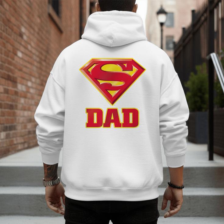Superman Super Dad Men's Hoodie Back Print Superman Super Dad Men's Hoodie Back Print