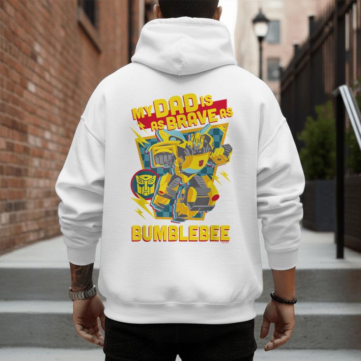 Transformers Father's Day Bumblebee My Dad Is Brave Men's Hoodie Back Print