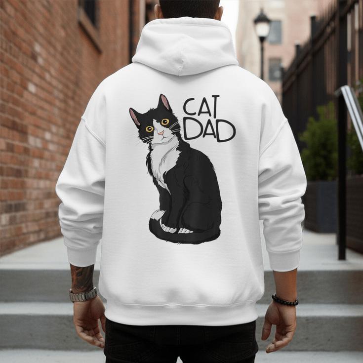 Tuxedo Cat Dad Cat Dad Tuxedo Cat Dad Men's Hoodie Back Print