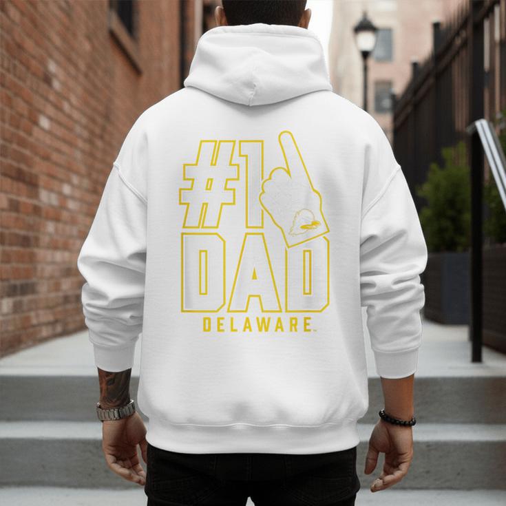 University Of Delaware Blue Hens 1 Dad Men's Hoodie Back Print