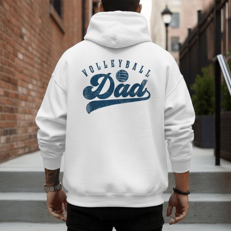 Volleyball Dad Daddy Father's Day Men's Hoodie Back Print