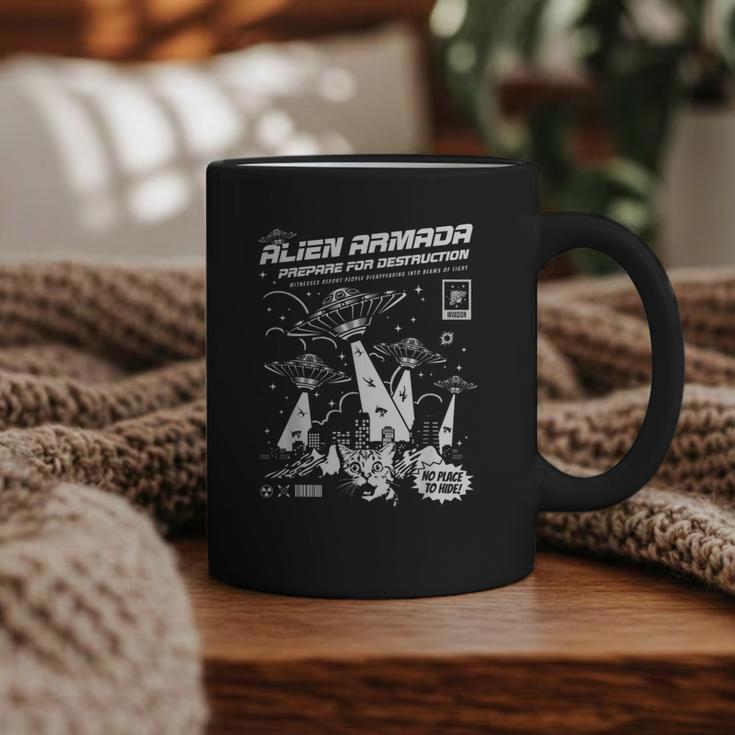 Alien Abduction UFO Lovers Comic Book Style Shirt Graphic Print Coffee Mug