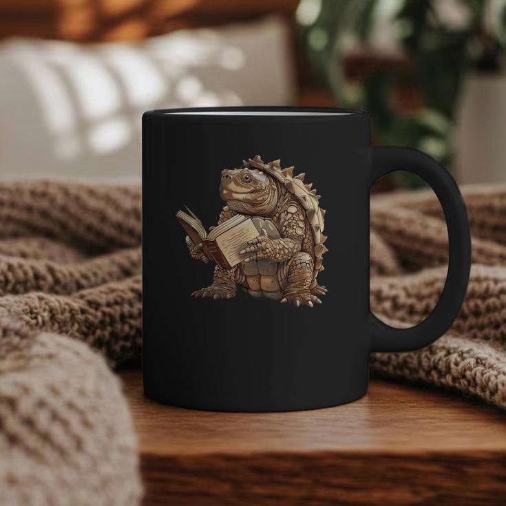 Alligator Snapping Turtle Reading A Book Graphic Print Coffee Mug