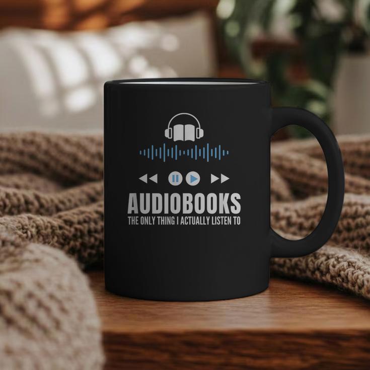 Audiobooks Listener Book Reading Lover Fun Graphic Print Coffee Mug