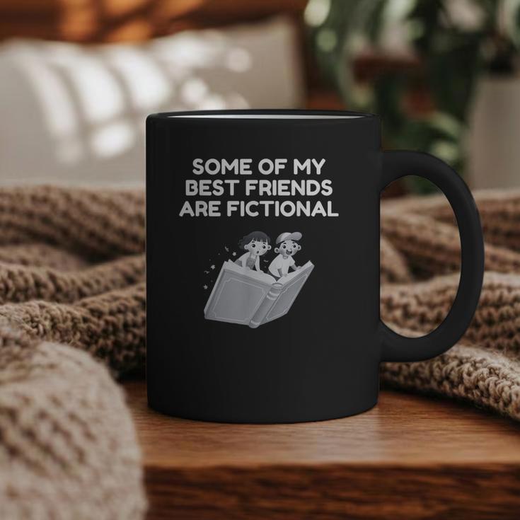 Some Of My Best Friends Are Fictional Book Lover Nerd Graphic Print Coffee Mug