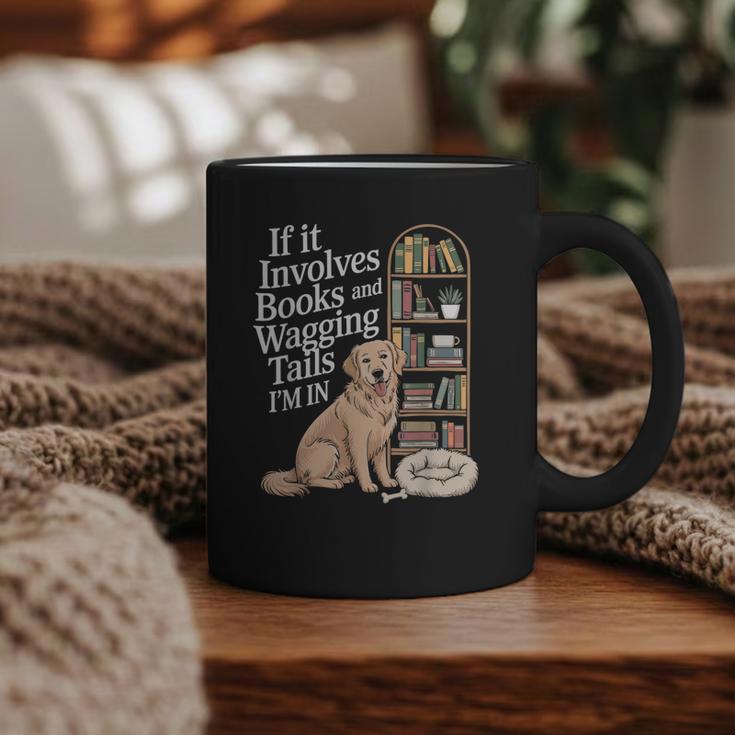 Book And Dog Lover Bookworm Reader Book Lover Graphic Print Coffee Mug