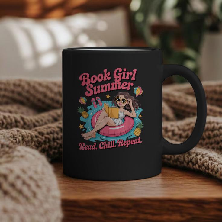 Book Girl Summer Beach Vacation Book Lover Graphic Print Coffee Mug