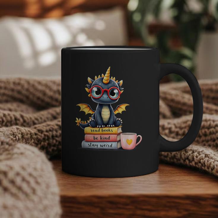 Book Lover Cute Baby Dragon Reading Graphic Print Coffee Mug