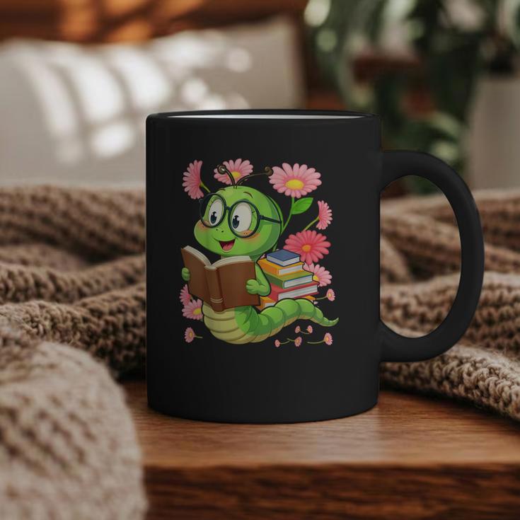 Book Worm Costume World Book Day Cute Kawaii Worm Reading Graphic Print Coffee Mug