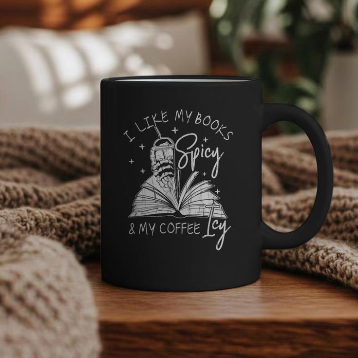 I Like My Books Spicy And My Coffee ICY Graphic Print Coffee Mug