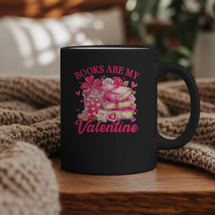 Books Are My Valentine Book Lover Heart Matching Party Graphic Print Coffee Mug