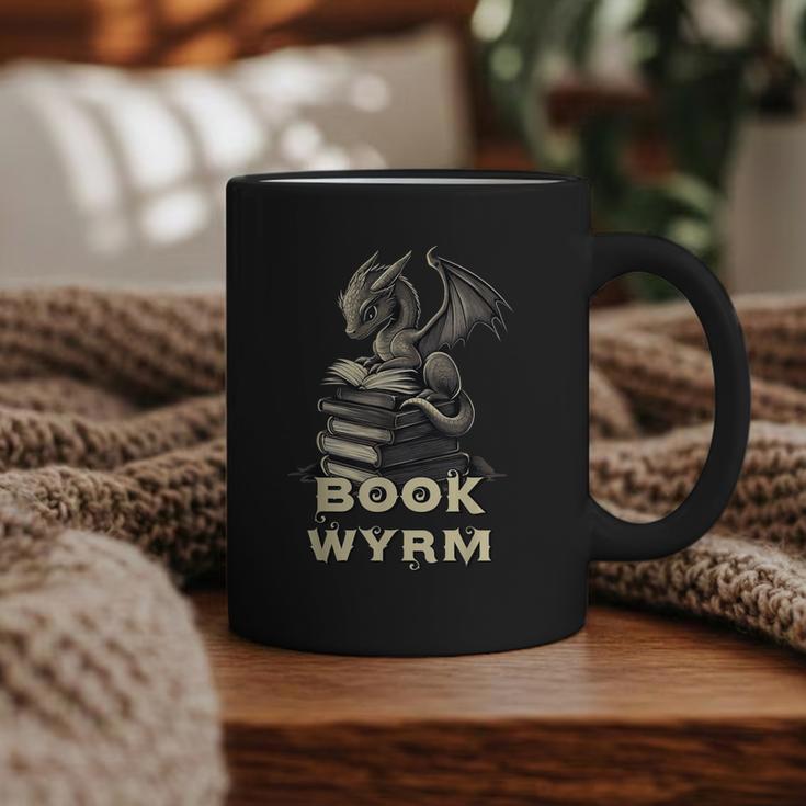 Bookwyrm Dragon Fantasy Bookish Fairytale Book Lover Graphic Print Coffee Mug