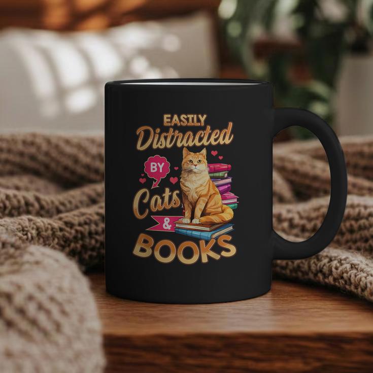 Cat Shirts For Women Book Lover Shirt Cats And Books Graphic Print Coffee Mug