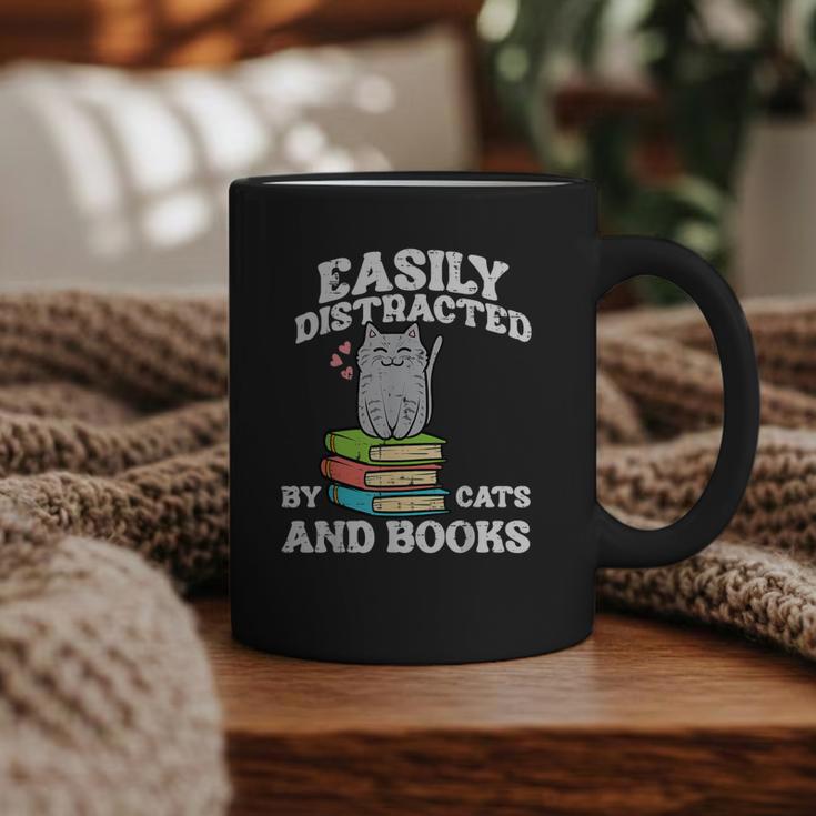 Cats And Books Read Reading Librarian Book Across America Graphic Print Coffee Mug