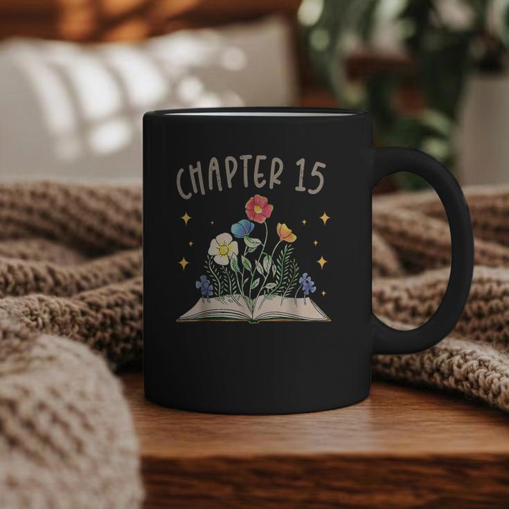 Chapter 15th Birthday Bookworm 15 Years Old For Book Lovers Graphic Print Coffee Mug