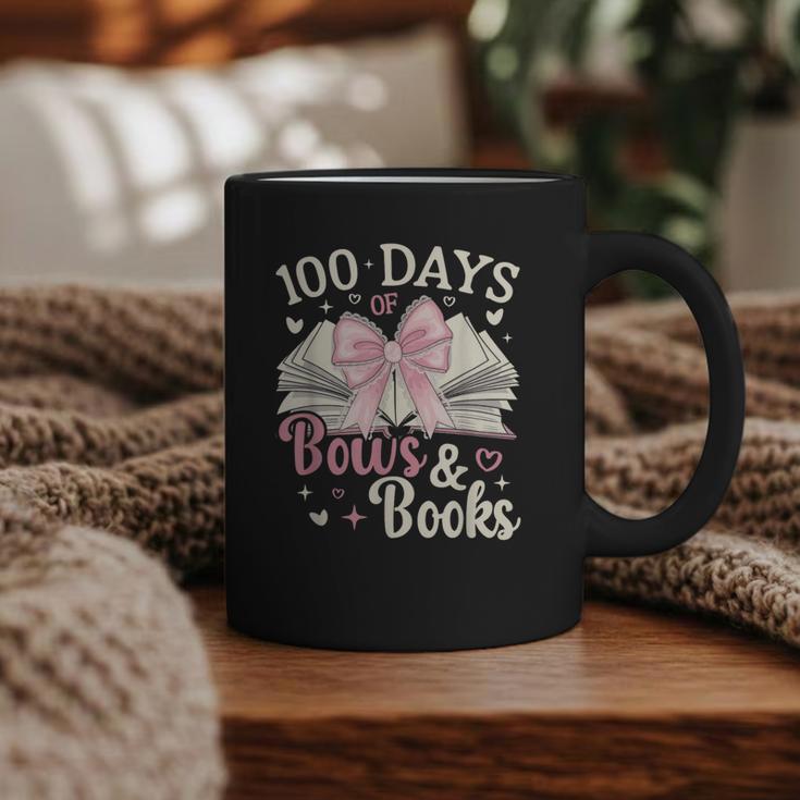 Coquette 100 Days Of Bows Books Reading 100th Day Of School Graphic Print Coffee Mug