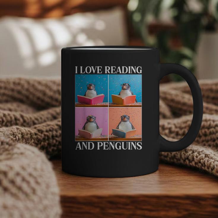 Cute Penguin Reading Book School Librarian Teacher Student Graphic Print Coffee Mug