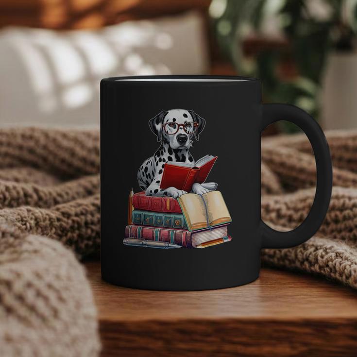 Dalmatian Reading Books Matching Bookworm Readers Librarian Graphic Print Coffee Mug