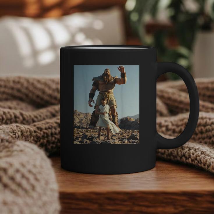 David And Goliath Bible Book Of Samuel King David Graphic Print Coffee Mug