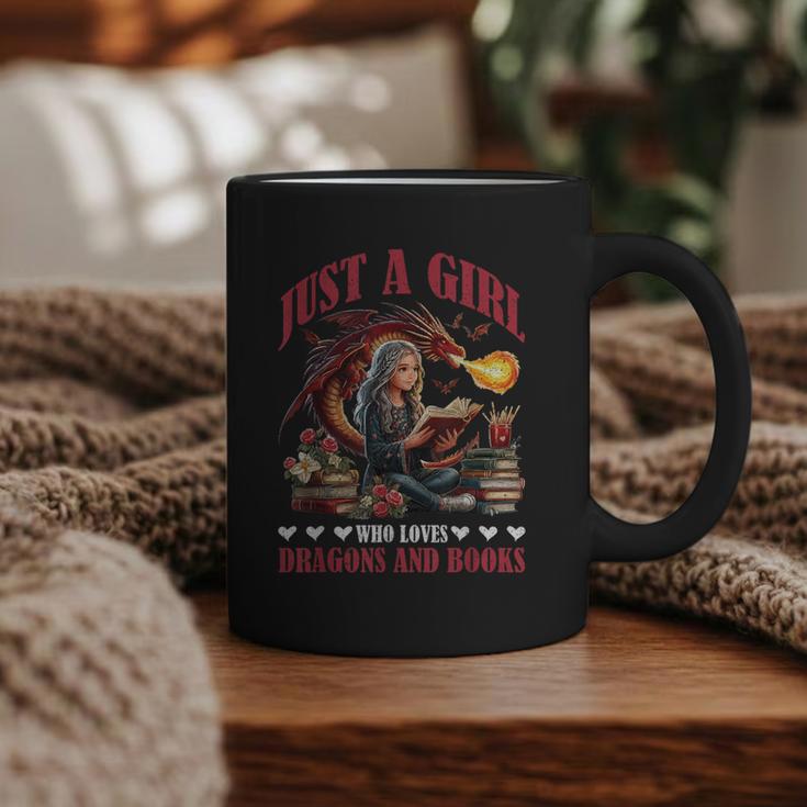 Dragon Just A Girl Who Loves Dragons And Books Graphic Print Coffee Mug
